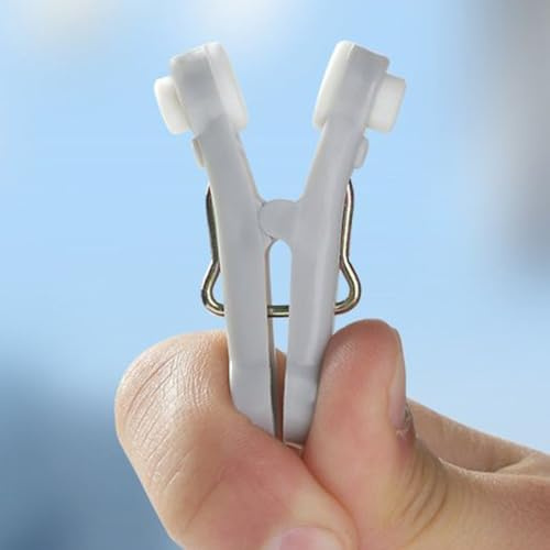 Besshepplo Sleek Design Nonmarking Drying Clips, 16pcs Windproof Soft Rubber Clothespins Perfectly Suited to Hang Laundry Securely