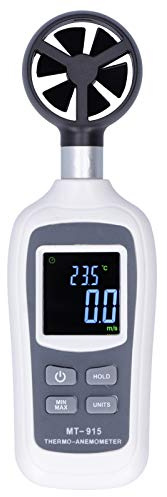 YWBL-WH Anemómetro Digital, Medidor de Velocidad del Viento Portátil con Pantalla LCD para Generación de Energía Eólica, Medición Náutica, Detección de Entornos Al Aire Libre