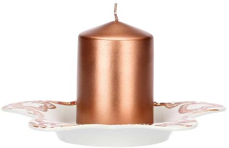 THUN - Piattino a forma di stella in porcellana con candela Thunland-Ø 19 cm - 2,5 cm h