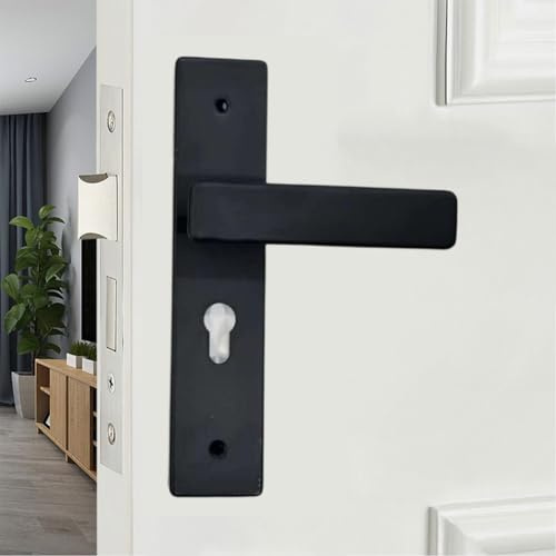 Zeroupshop Silent Bearing Door Handle Lock Set, Manganese Steel for Wooden Bedroom and Living Room Doors, with Keys for Residential and Commercial Use