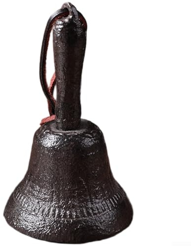 QuivyLivy Gartenglocke im antiken Stil, Gusseisen-Ornament mit nostalgischem Charme, Türklingel-Dekor, rustikal, handgefertigt für Haus und Garten (B)