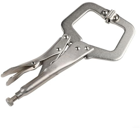 Morsetto a C regolabile da 22,9 cm, pinze di bloccaggio in acciaio resistente per saldatura e lavorazione del legno, morsetto a vite con ganasce larghe