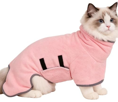 Generisk hundhandduk – fleece mikrofiber badrock – tvätthanddukar för kattungar efter duschen, för små medelstora hundar valpar resa vardag badrum sovsal