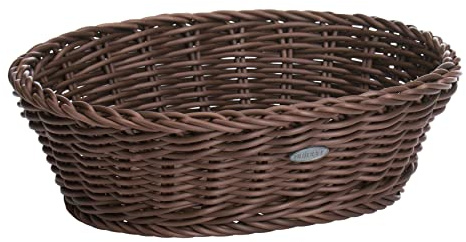 Saleen Mehrzweck-Korb, Gastrotauglich, Oval, 25,5 x 19 x 8 cm, Kunststofffaser, Dunkelbraun, 02056006101