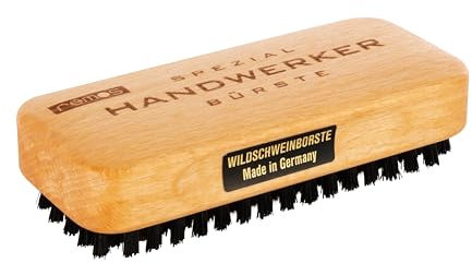 REMOS HandbürsteHandwerker aus heimischem Buchenholz mit Wildschweinborsten