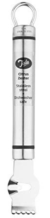 Tala Stainless Steel Citrus Zester and Peeler, Ideal for Zesting Fruits and Peeling Slices for Drinks, Dishwasher Safe, Silver, 17.1 x 1.9 x 1.4 cm