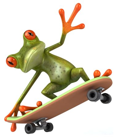 easydruck24de Aufkleber Skater Frosch 12,5 cm - kfz280 | lustig Fun-Aufkleber für Roller Auto Laptop, witterungsbeständig, UV-beständig