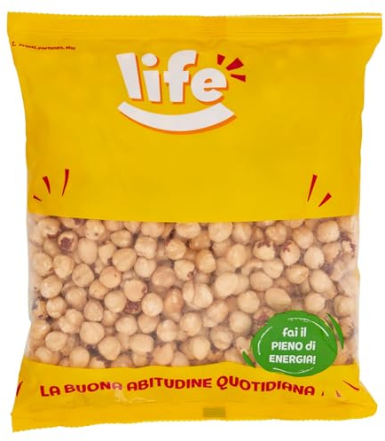 Life | Nocciole Tostate e Sgusciate, Ricche di Fosforo, Magnesio e Potassio, Frutta Secca Ideale come Snack, Formato Convenienza da 1kg