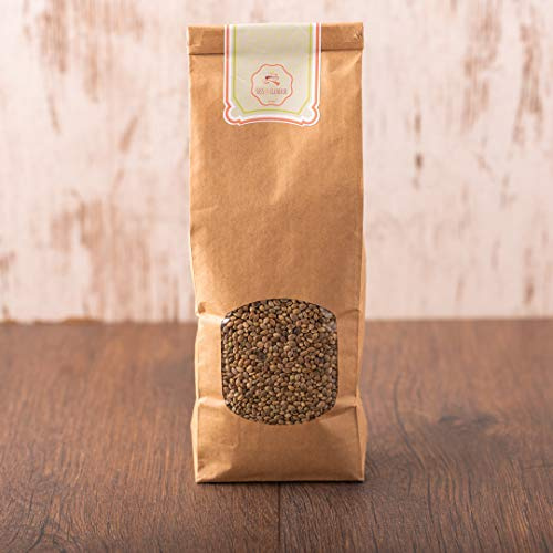 süssundclever.de® Bio Hanfsamen, ungeschält | 1,0 kg | 100% naturbelassen | plastikfrei und ökologisch-nachhaltig abgepackt