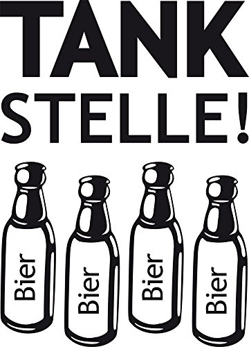 GRAZDesign Kühlschrank Aufkleber Sprüche Tankstelle Lustig Wandtattoo Küche Sticker, Wanddeko Kühlschrankaufkleber - 42x30cm / 070 schwarz