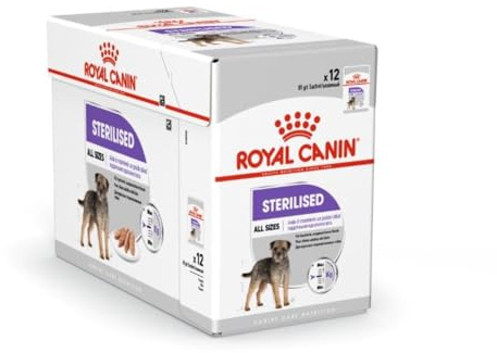 Royal Canin Mousse stérilisée | 12 x 85 g | Aliment Complet pour Chiens Adultes et stérilisés à partir de 10 Mois | Protéines digestibles