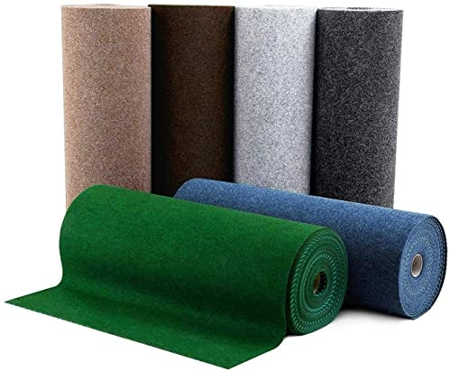 Tapis de pelouse Farbwunder - Robuste et résistant aux intempéries - Gazon synthétique pour terrasse, Balcon et Loisirs - Tapis d'extérieur (Anthracite, 100 x 150 cm)