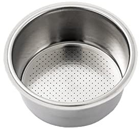 52mm Coffee Portafilter Basket, 2 Cups Double Layer Stainless Steel Pressurized Coffee Filter Basket Bottomless Portafilter Espresso Machines Accessories for Breville Gustino Electrolux 1PCS