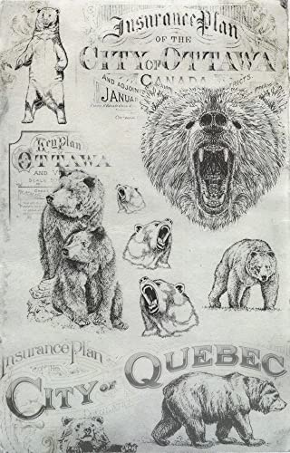 Zita´s Creative Rispapper A4 – Canadian Bears. Motiv halmsilke, halmsidenpapper, decoupage-papper