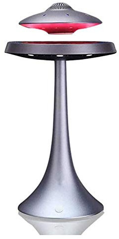 TEmkin Haut-Parleur à lévitation/Soucoupe Volante Lévitation Maglev Subwoofer, Son Stéréo Portable sans Fil, Lampe LED OVNI Magnétique Haut-Parleur Bluetooth avec Charge Sonore Stéréo Rotation à 360°