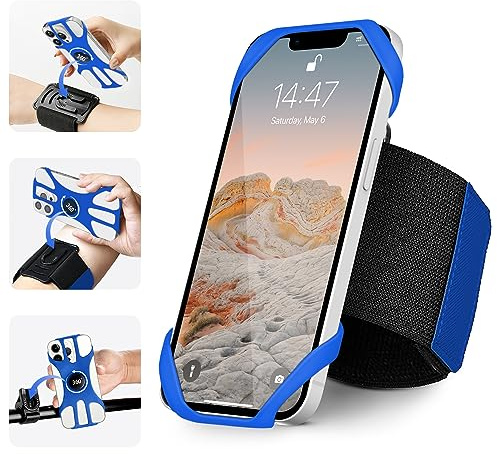 AIWOGEP 3 in 1 Handytasche Sport zum Joggen Handyhalterung,360° Drehbarer und Abnehmbarer Universal Handy Armband Joggen für 4.5-7'' iPhone Samsung Huawei Etc
