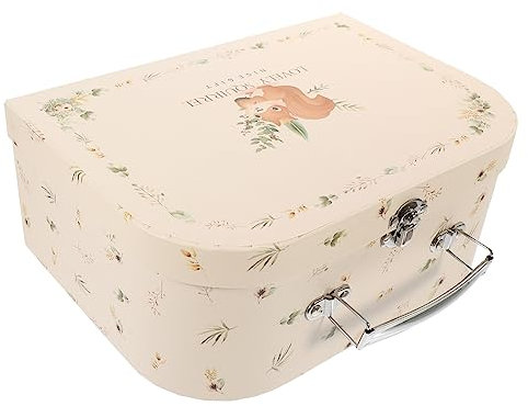 NUOBESTY Dekorativer Papierkoffer Schmuckaufbewahrungsbox Mini-koffer Für Partyzubehör Hochzeit Süßigkeitenboxen Griffe Verschlüsse 1 Stück