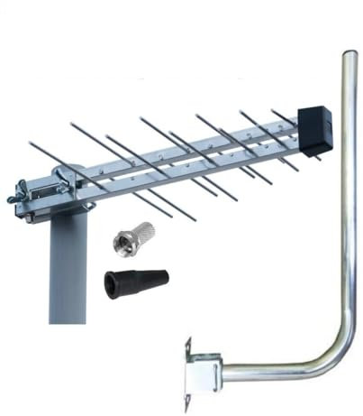 K M Electronics SMALL COMPACT TV DIGITAL FREEVIEW HD AERIAL OUTDOOR LOFT 4/5G FILTERED (K BAND) KIT INC BRACKET