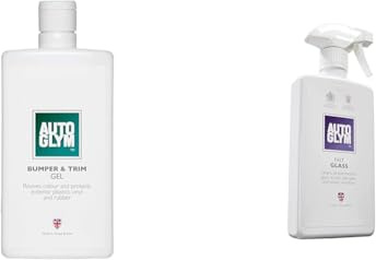 Autoglym Bumper & Trim Gel, 500ml - Car Trim Restorer Revives Colour and Protects Exterior Car & Fast Glass, 500ml - Car Window Cleaner for Windscreen, Windshield, Window Cleaning
