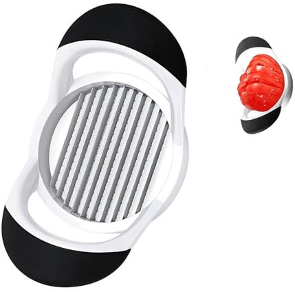 Stainless Steel Tomato Cutter - 10 Sharp Blades, Easy Grip Handle, Lightweight Kitchen Tool, Time-Saving Vegetable Slicer