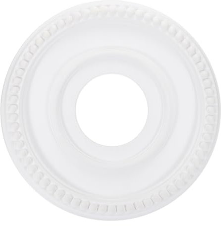 PATIKIL Ceiling Medallion, 12 OD x 4 ID PU Decorative Ceiling Light Medallion Chandelier Medallion Traditional Ceiling Light Cover Plate for Ceiling Light Fixtures Fans, White