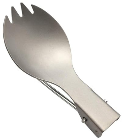 Maciun Titan-Camping-Göffel mit klappbarem Griff, klappbarer Griff für Camping, Rucksackreisen, Wandern, oder andere Outdoor-Aktivitäten