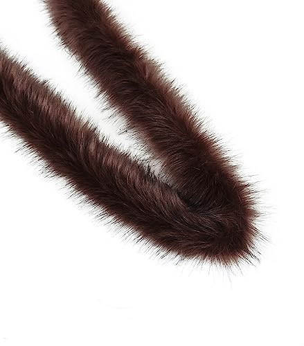 Anevous 2m Boa zum Basteln, Einfarbig Federboa, Flauschige Federschal, Federstreifen Hochzeit Dekorationen für Nähen Kunsthandwerk Dekoration, Kostüm-Accessoire, Party, Karneval,Kaffeefarbe
