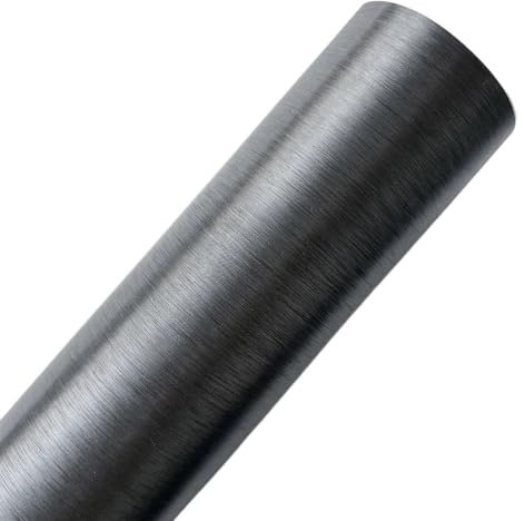 CaFfen Autofolie Vinyl Wrap Matt Gebürstet Aluminium Vinyl Wrap Film wasserdichte PVC DIY Aufkleber Auto Styling Auto Zubehör Auto Folie(Grey,10X150cm)