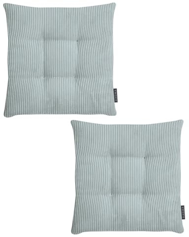 MAGMA 2er Set Inga Stuhlkissen ca. 35x35x5 cm Cordstoff (Mint)