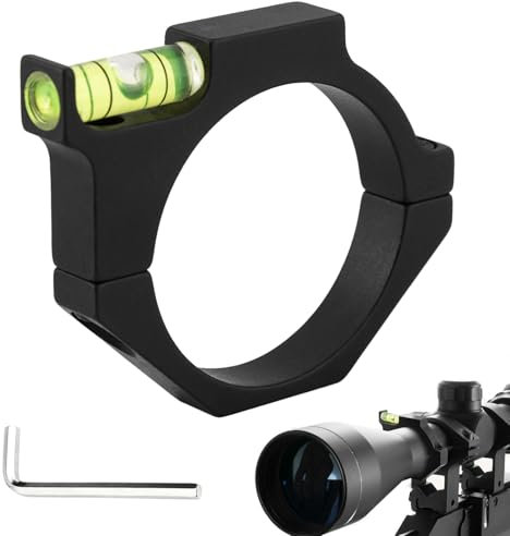 Riflescope Level Ring with Bubble, Anti-Cant Precision Scope Level for 34Mm Tubes, Lightweight Aluminum, Quick Installation for Accuracy Boost