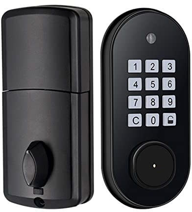 NUOBESTY Elektronisches Türschloss Mit Tastatur Für Haustür Schlüssellosem Zugang Abs Und Kupfermaterialien Passwort Und Schlüsselöffnung Moderne Sicherheitstechnologie