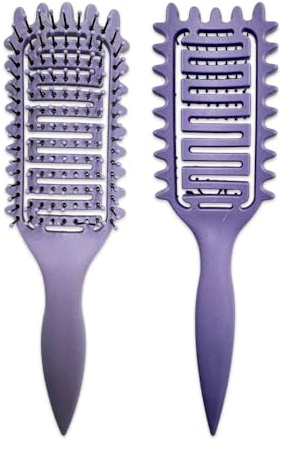Curly Hair Brush – Detangling & Curl Defining Brush for Hair, Vented Bounce Curl Styling Tool Comb for Women & Men, Glide Through Knots, Shape & Define Curls with Ease, Hair Detangler Brush (Lilac)