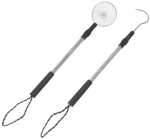 iplusmile Pelle à Tamis à Sable Et Ramasse-Coquillages pour Plage, Adulte,en Aluminium Télescopique, Amovible Et Robuste, Randonnée Et Chasse Aux Coquillages, Outil Multifonction Compact 2 Pièces