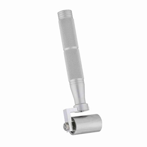 HUIOP Tryckrulle i Rostfritt Stål, Tapet Applicera DIY Texture Tool Roller med Kolstållager för Vanlig, PVC, Ovävd, Guldfolietapet, Rostfritt Stål Hand