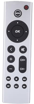 Diyeeni Ersättningsfjärrkontroll för AppleTV 4K & HD Gen 1 2 3 4 5, Universal IR-fjärrkontroll Kompatibel för AppleTV BOX A1294 A1218 MA711 A1378, Ingen Röstfunktion