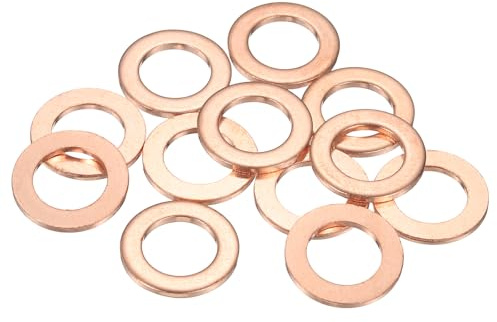 QUARKZMAN 12 Pcs 11x18x1.5mm Arandelas Métricas Planas De Sellado De Cobre