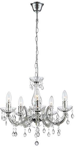 Hänge Leuchte Kronleuchter Kristall Luster Decken Lampe Schlaf Zimmer Beleuchtung Globo 63116-5