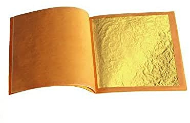 Foglia D'oro Commestibile 24 Carati, 18mm x 18mm, Confezione da 100