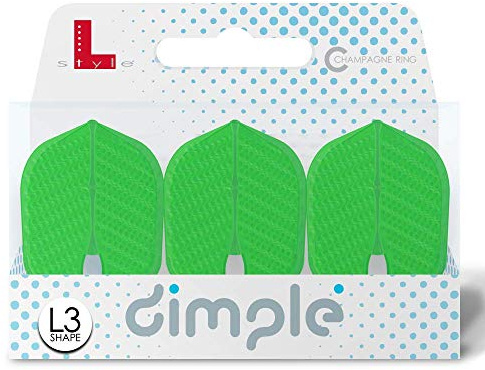 PerfectDarts 1 Set L Style Champagne Dart Flights Shape DIMPLE