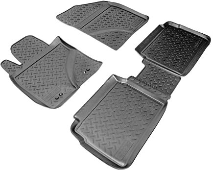 Recambo 3D Gummi Fußmatten kompatibel für Toyota Avensis | T27 | BJ 2011-2018 | Auto Gummimatten | Passgenau | mit Rand | schwarz