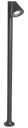 Qazqa ciara - Palo da giardino Moderno - 1 luce - L 17 cm - Nero - Moderno - Illuminazione esterna