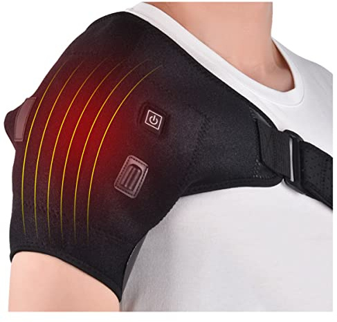 Soporte de Hombro para Tendinitis, Vendaje Termico Hombro, 3 Ajustes de Calor Hombrera Ajustable Deportiva, Manguito Rotador con Terapia de FríO y Calor, para Aliviar El Dolor, DislocacióN Del Hombro,