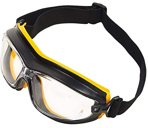 Gafas Protectoras Para Ojos Seguridad Industrial Lentes Envolventes Transparentes Antivaho Resistentes Rayones Hebilla Antideslizante Diadema Ajustable Arueba Viento Anti-UV Impactos Antisalpicaduras