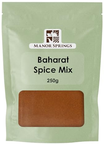 Baharat Spice Mix 250g - Authentic Middle Eastern Seasoning Blend, Ideal for Meat, Vegetables & Rice by Manor Springs