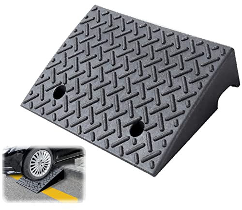 JEWMIA Rampas de Ascensor, 3 Toneladas, Carga Elevadora, Rampa de Plástico, para Coche, Rampa de Aterrizaje, Color Negro,50×50×11cm