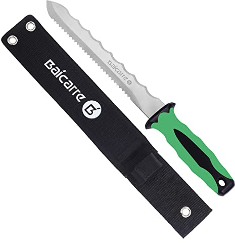 HALNKSZDDD Stainless Steel Insulation Garden Knife with Green Handle,7.8 Double Side Utility Sod Cutter for Cutting Mineral Wool Insulation Garden Knife for Lawn Repair