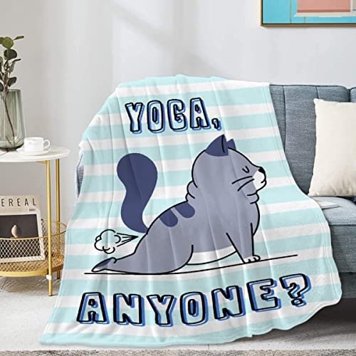 Kuscheldecke Yoga, Irgendjemand? Sofadecke Hochwertige Fleece Decke Waschbar Wohndecke Für Bank Winter Bett 125X150cm