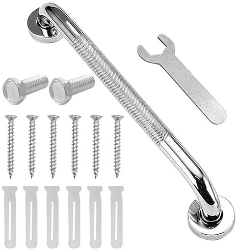 Sudnsadaks Maniglia Doccia Anziani, 30cm Maniglione Bagno Disabili Antiscivolo in Acciaio Inox 304, Doccia Anziani, Il Cucina, WC, Vasca Scale Gradini, Gravida Bambini Persone Mobilità Ridotta