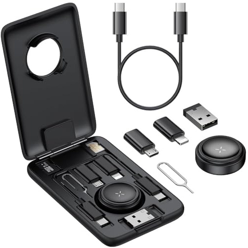 Mcdodo Apple Watch Ladegerät Adapter 8-in-1 USB Adapter Set mit Adapter USB C auf USB, OTG-Datenübertragung, Schnellladung, USB auf USB C-Ports, USB-C auf USB-A/Micro/Lightning, SIM/SD-Slots & Kompakt