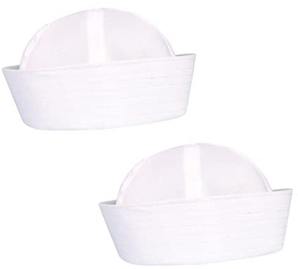 GALPADA 2 Stück Weiße Matrosenhüte Aus Angenehmem Material Für Kostümparty Cosplay Und Maskerade Erwachsene